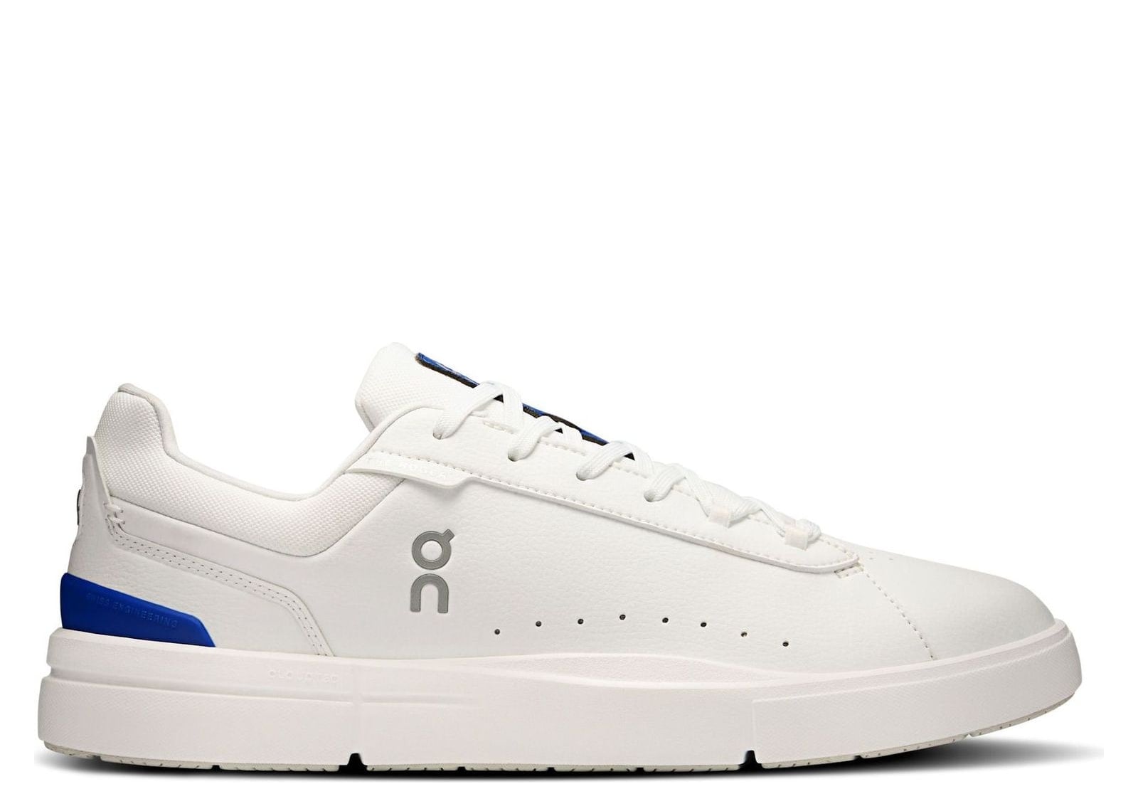 On Running THE ROGER Advantage White Indigo