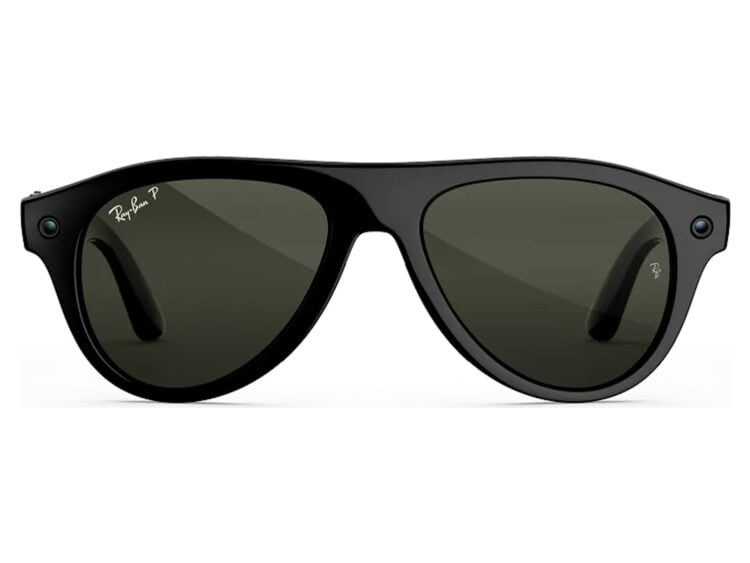 Ray-Ban Meta Aviator Gen 3 AI Smart Glasses Polarized Green Lens Shiny Black