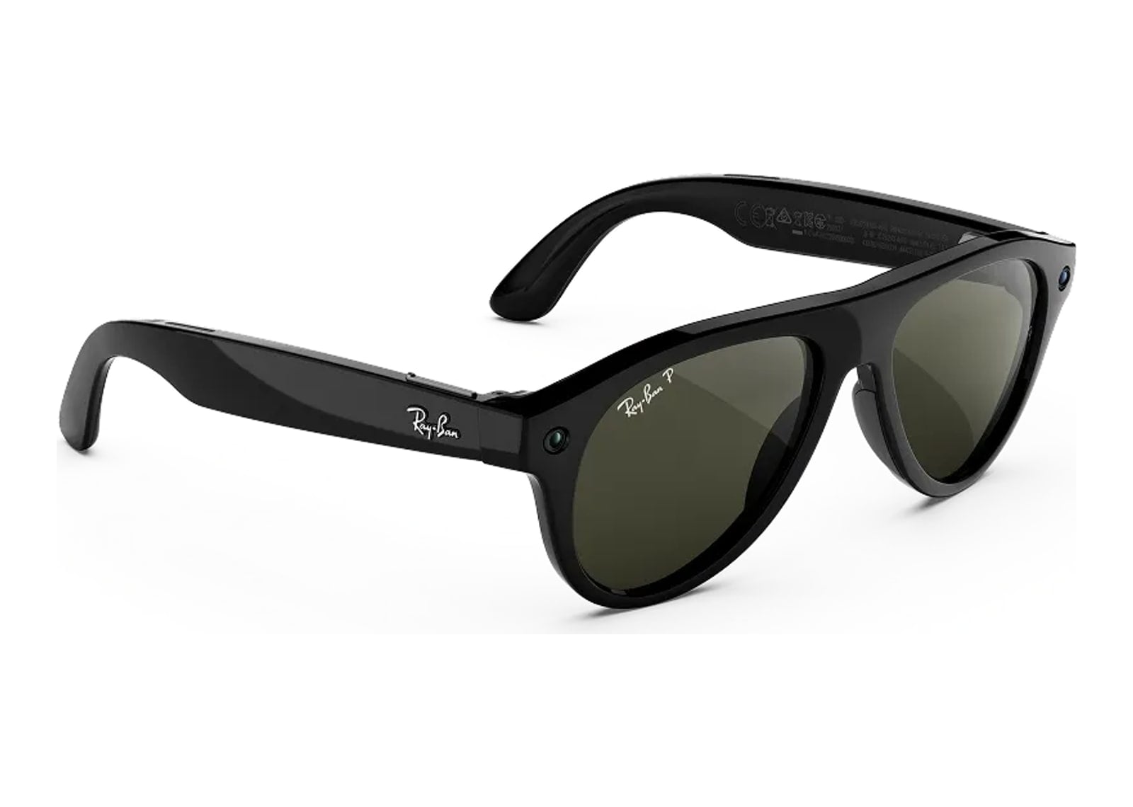 Ray-Ban Meta Aviator Gen 3 AI Smart Glasses Polarized Green Lens Shiny Black - görsel 2