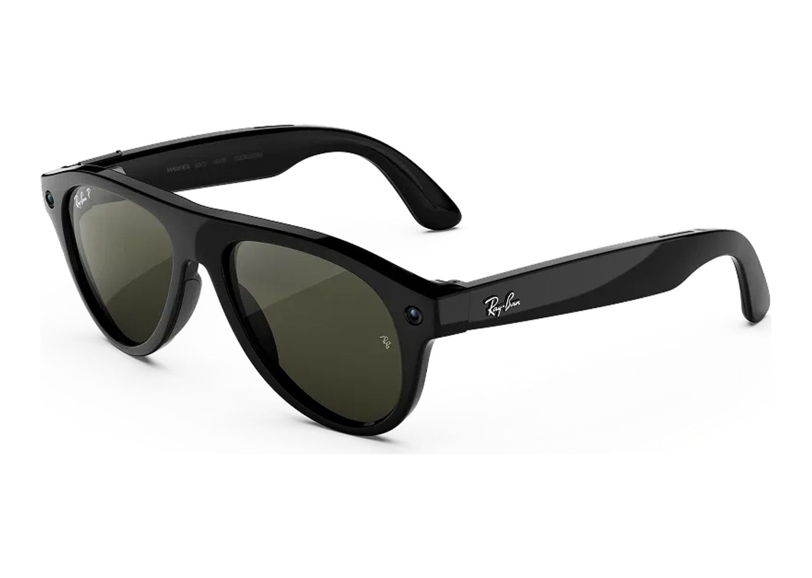 Ray-Ban Meta Aviator Gen 3 AI Smart Glasses Polarized Green Lens Shiny Black - görsel 3