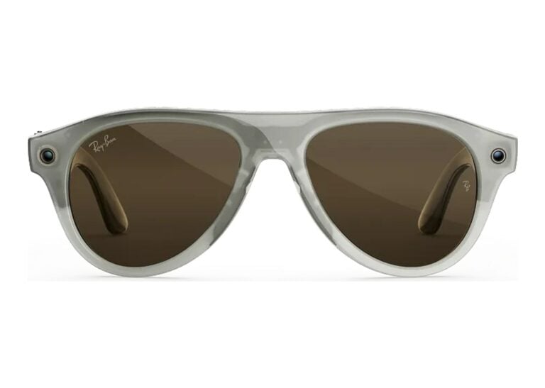 Ray-Ban Meta Aviator Gen 3 AI Smart Glasses Transitions Brown Lens Milky Warm Beige
