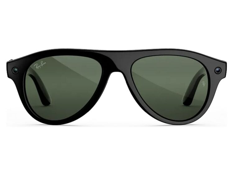 Ray-Ban Meta Aviator Gen 3 AI Smart Glasses Transitions Graphite Green Lens Shiny Black