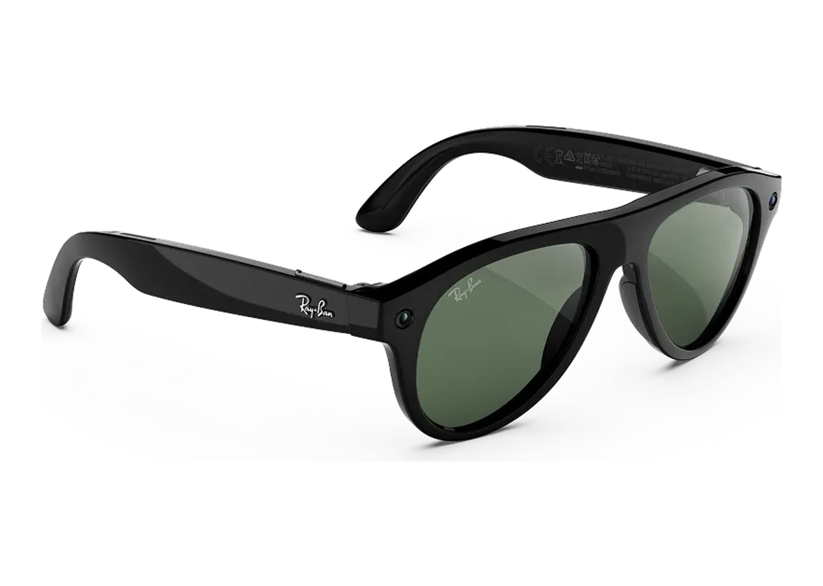 Ray-Ban Meta Aviator Gen 3 AI Smart Glasses Transitions Graphite Green Lens Shiny Black - görsel 2