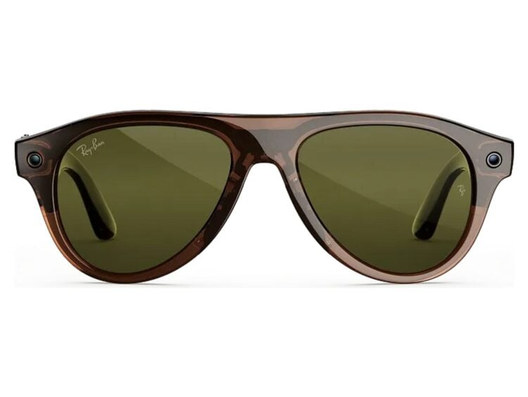 Ray-Ban Meta Aviator Gen 3 AI Smart Glasses Transitions Jade Lens Transparent Umber