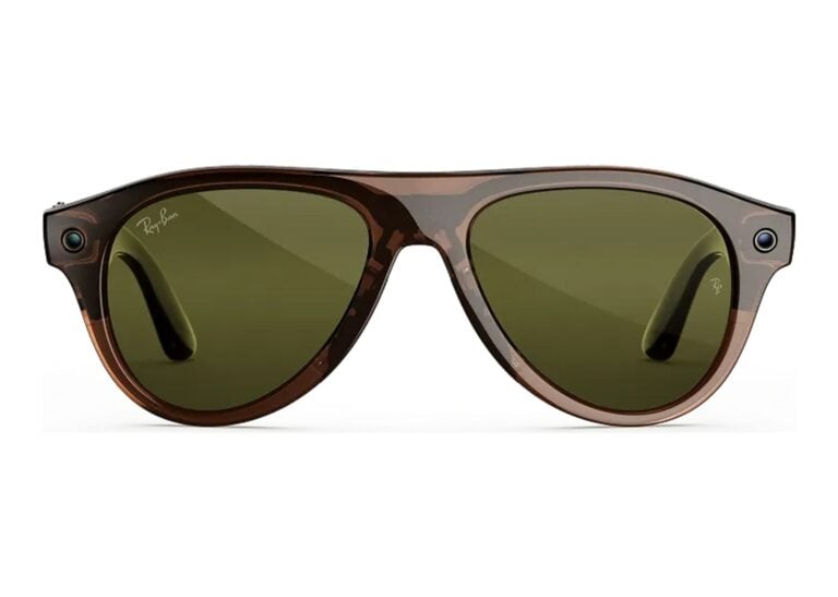 Ray-Ban Meta Aviator Gen 3 AI Smart Glasses Transitions Jade Lens Transparent Umber