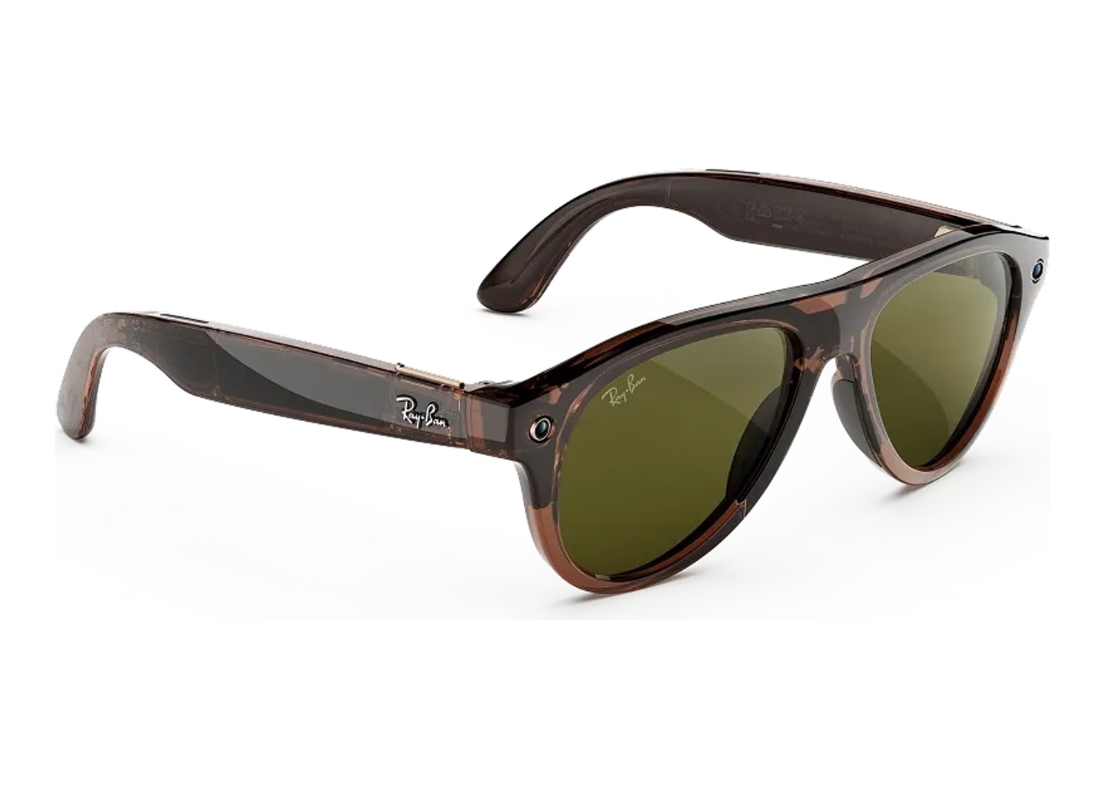 Ray-Ban Meta Aviator Gen 3 AI Smart Glasses Transitions Jade Lens Transparent Umber - görsel 2