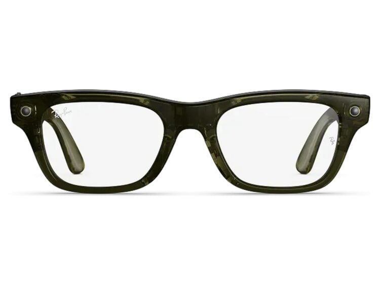 Ray-Ban Meta Blayzer Optics Gen 2 AI Smart Glasses Clear Lens Shiny Dark Olive