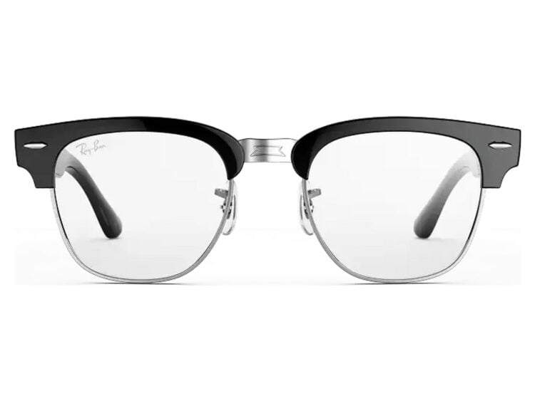 Ray-Ban Meta Clubmaster Audio AI Smart Glasses Clear Lens Shiny Black