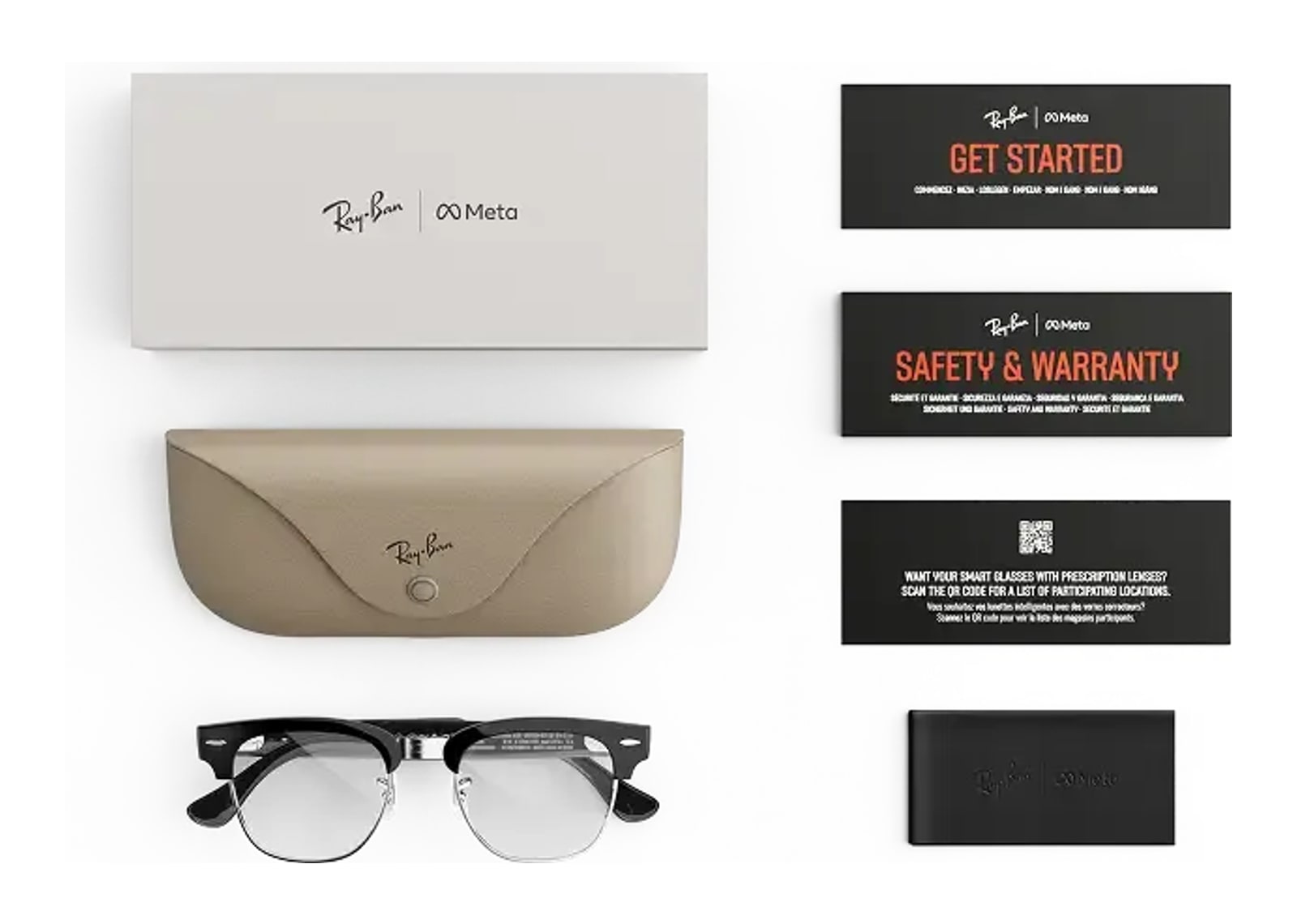 Ray-Ban Meta Clubmaster Audio AI Smart Glasses Clear Lens Shiny Black - görsel 5