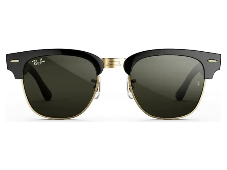 Ray-Ban Meta Clubmaster Audio AI Smart Glasses Green Lens Shiny Black
