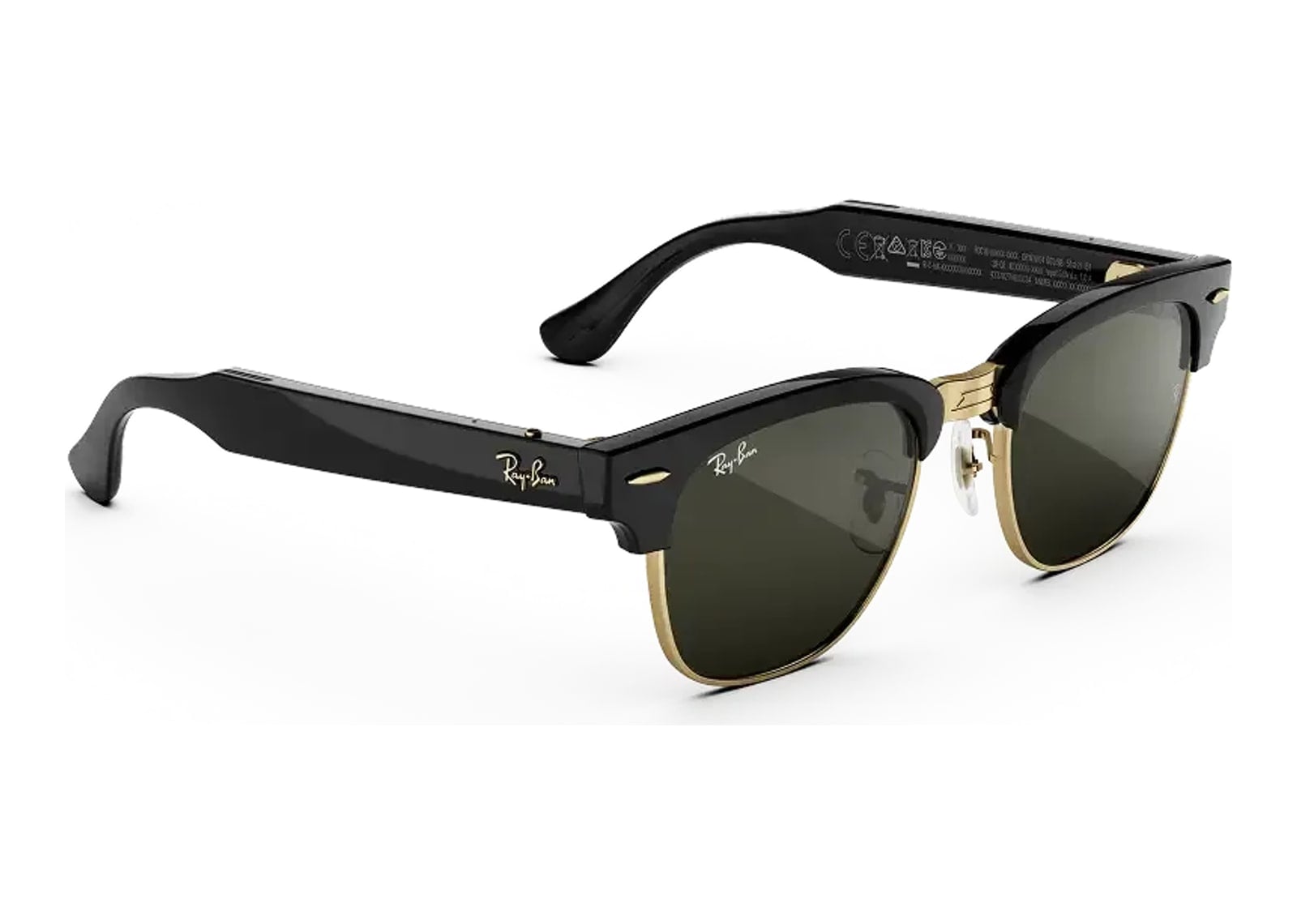 Ray-Ban Meta Clubmaster Audio AI Smart Glasses Green Lens Shiny Black - görsel 4