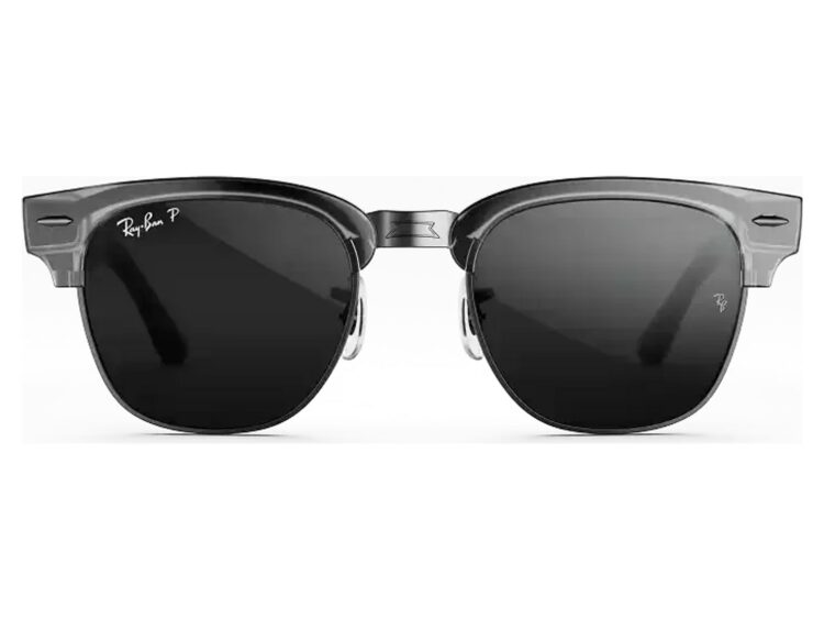 Ray-Ban Meta Clubmaster Audio AI Smart Glasses Polarized Grey Lens Iron