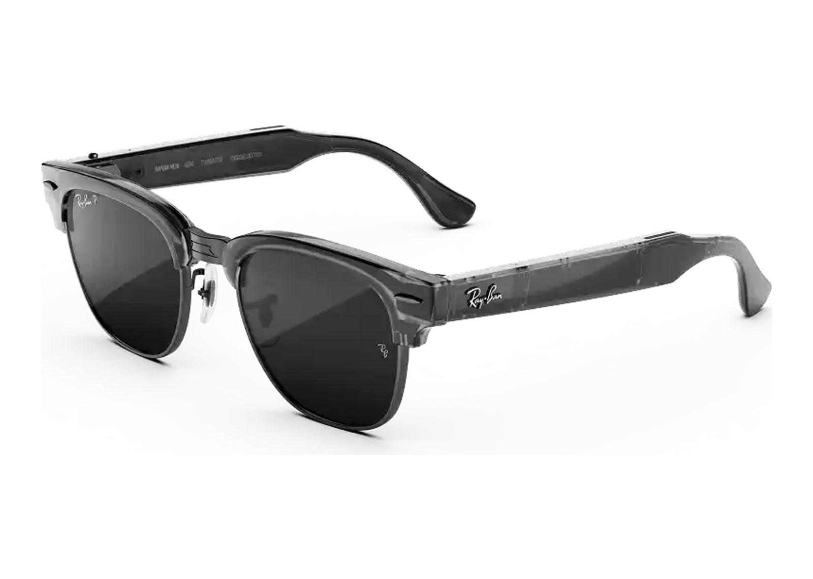 Ray-Ban Meta Clubmaster Audio AI Smart Glasses Polarized Grey Lens Iron - görsel 2