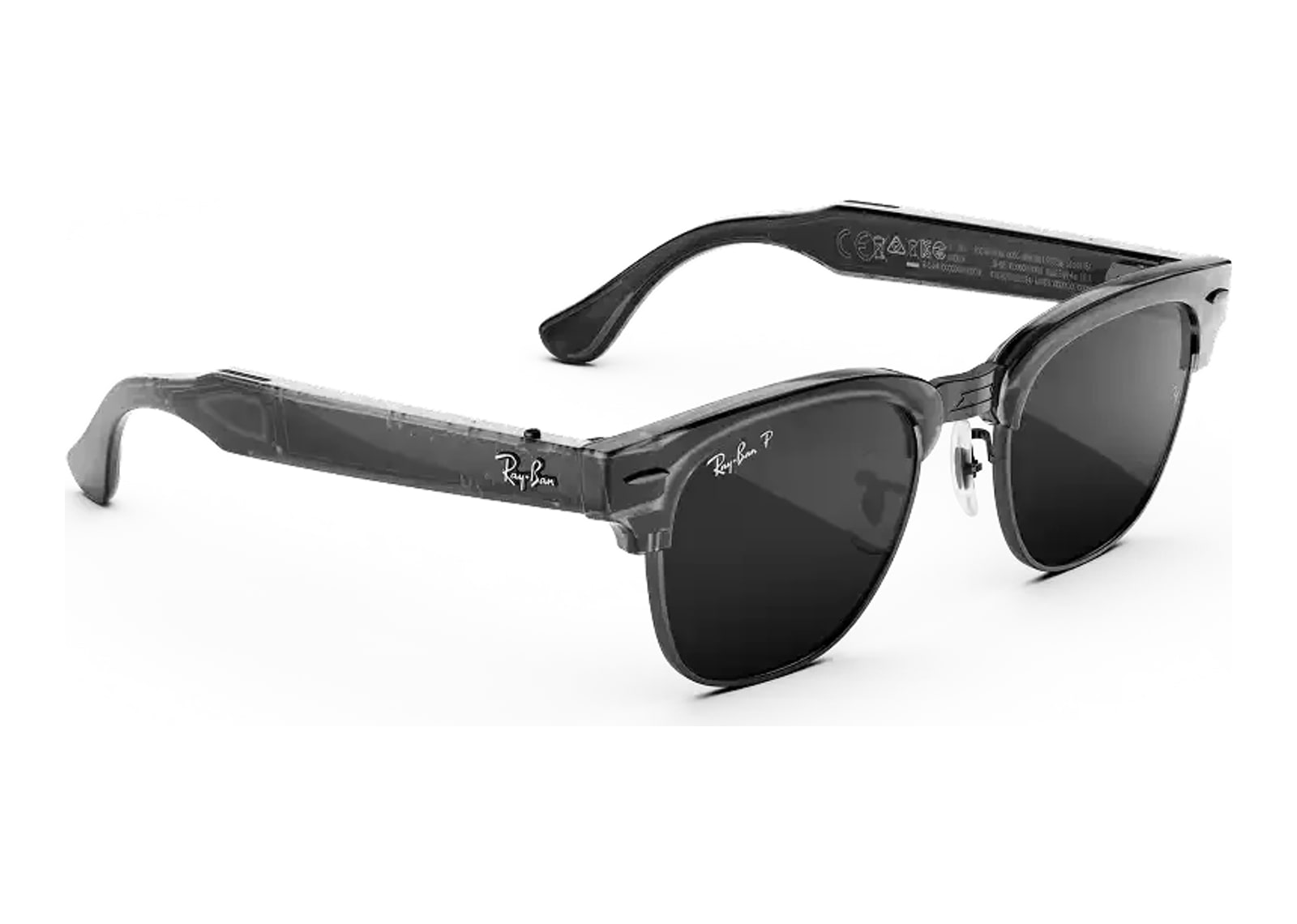 Ray-Ban Meta Clubmaster Audio AI Smart Glasses Polarized Grey Lens Iron - görsel 3