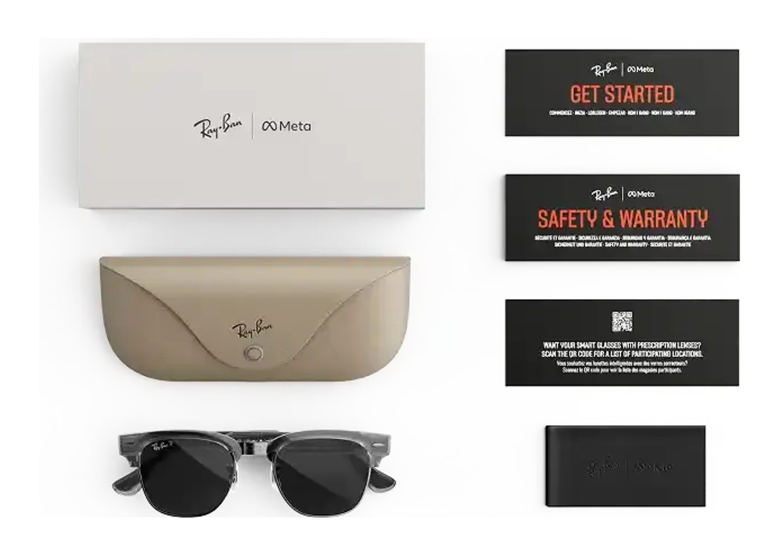 Ray-Ban Meta Clubmaster Audio AI Smart Glasses Polarized Grey Lens Iron - görsel 5