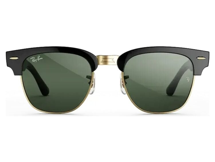 Ray-Ban Meta Clubmaster Audio AI Smart Glasses Transitions Graphite Green Lens Shiny Black