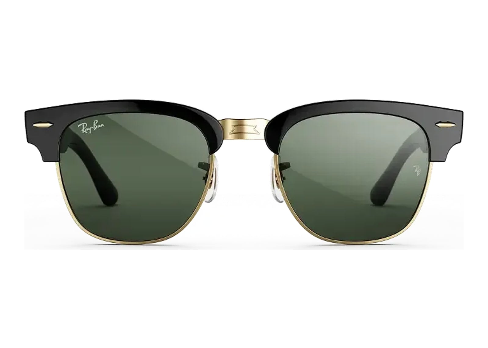 Ray-Ban Meta Clubmaster Audio AI Smart Glasses Transitions Graphite Green Lens Shiny Black