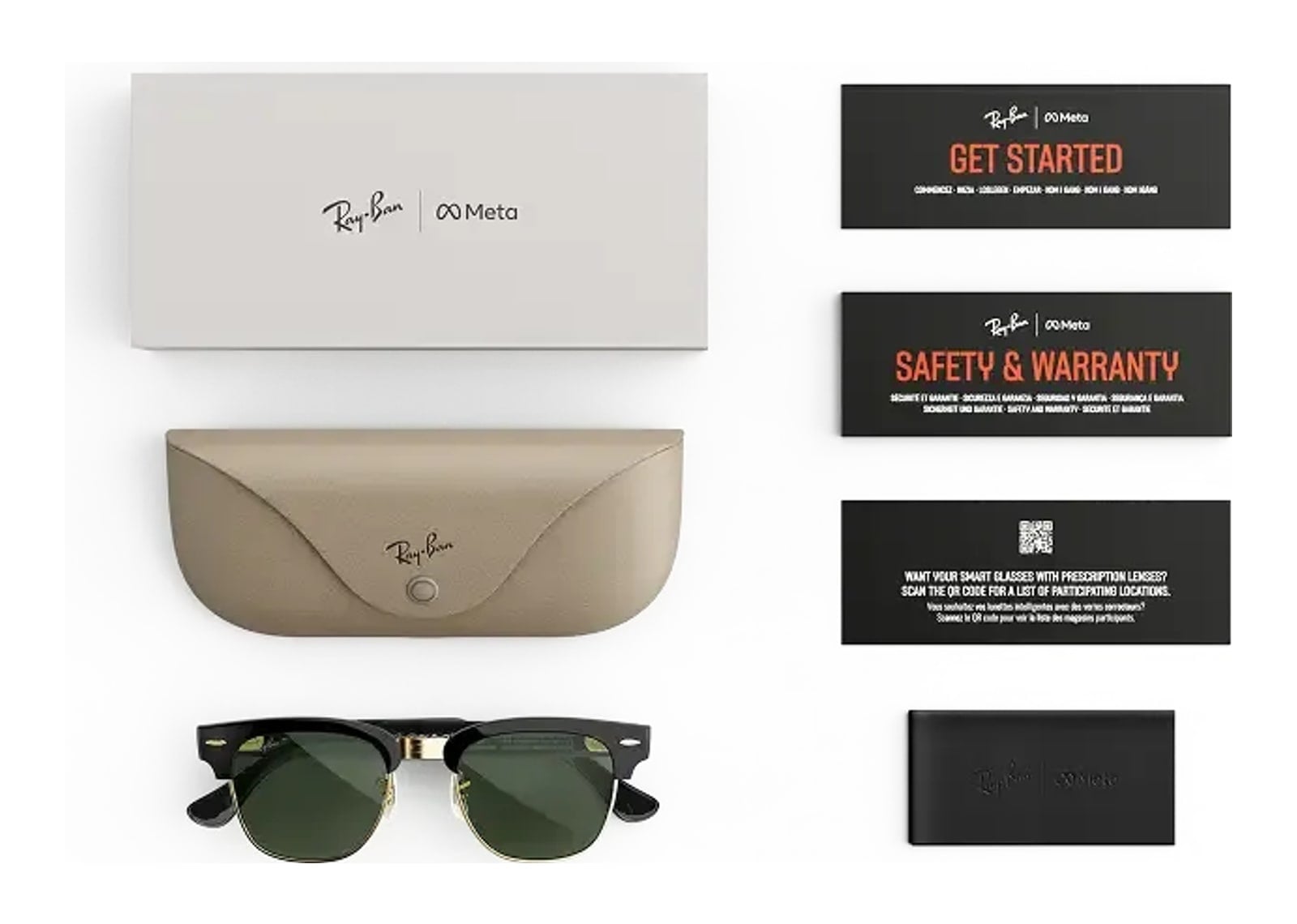 Ray-Ban Meta Clubmaster Audio AI Smart Glasses Transitions Graphite Green Lens Shiny Black - görsel 5