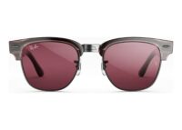 Ray-Ban Meta Clubmaster Audio AI Smart Glasses Transitions Ruby Lens Orchid