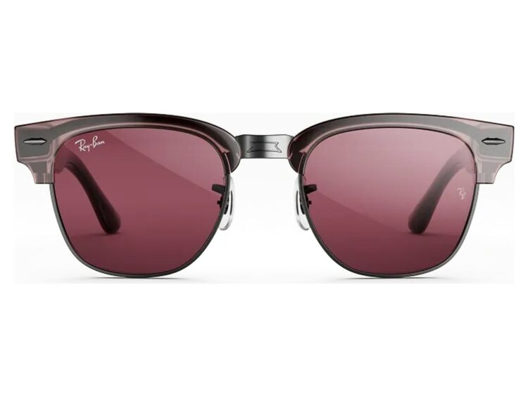 Ray-Ban Meta Clubmaster Audio AI Smart Glasses Transitions Ruby Lens Orchid