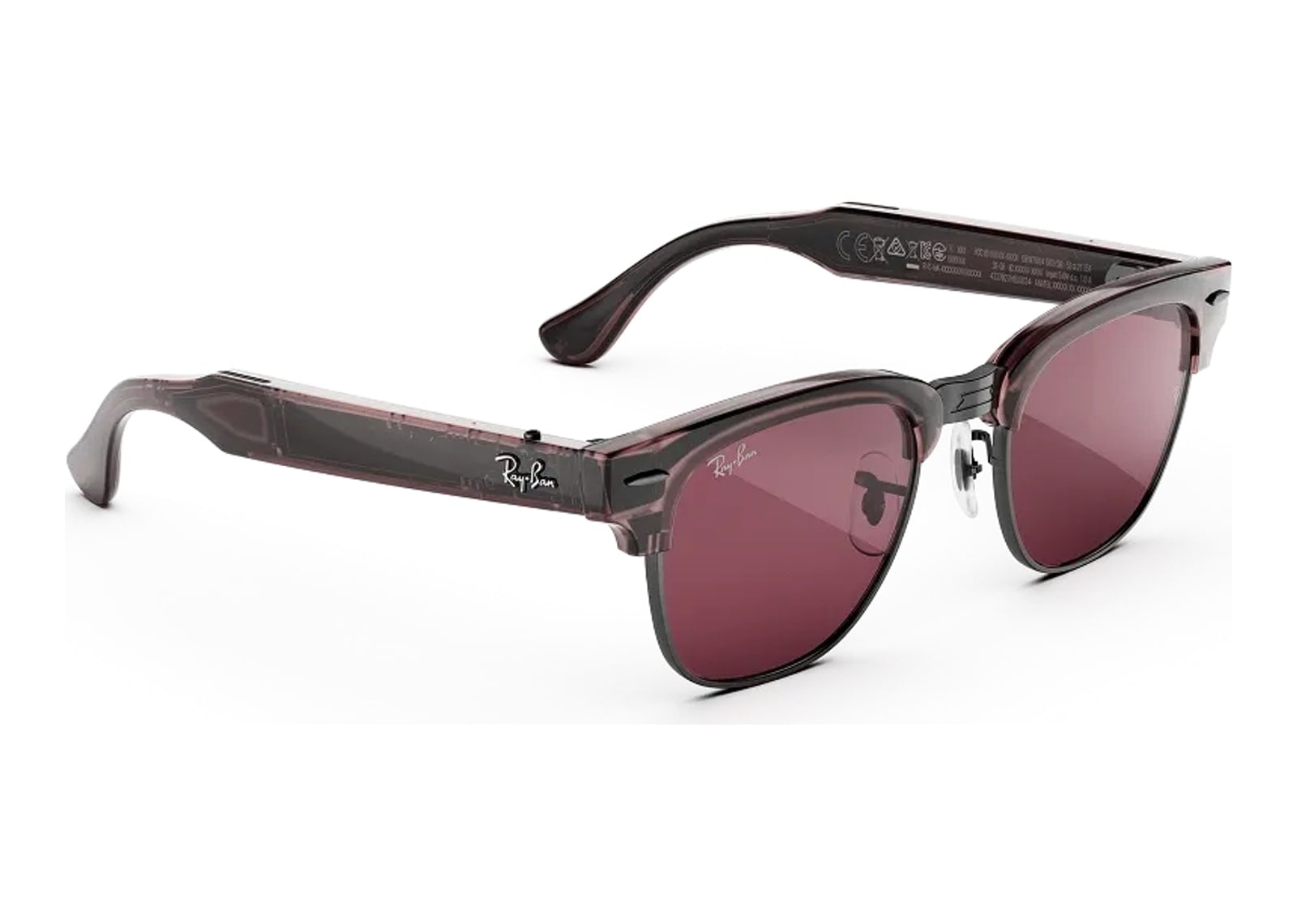 Ray-Ban Meta Clubmaster Audio AI Smart Glasses Transitions Ruby Lens Orchid - görsel 3