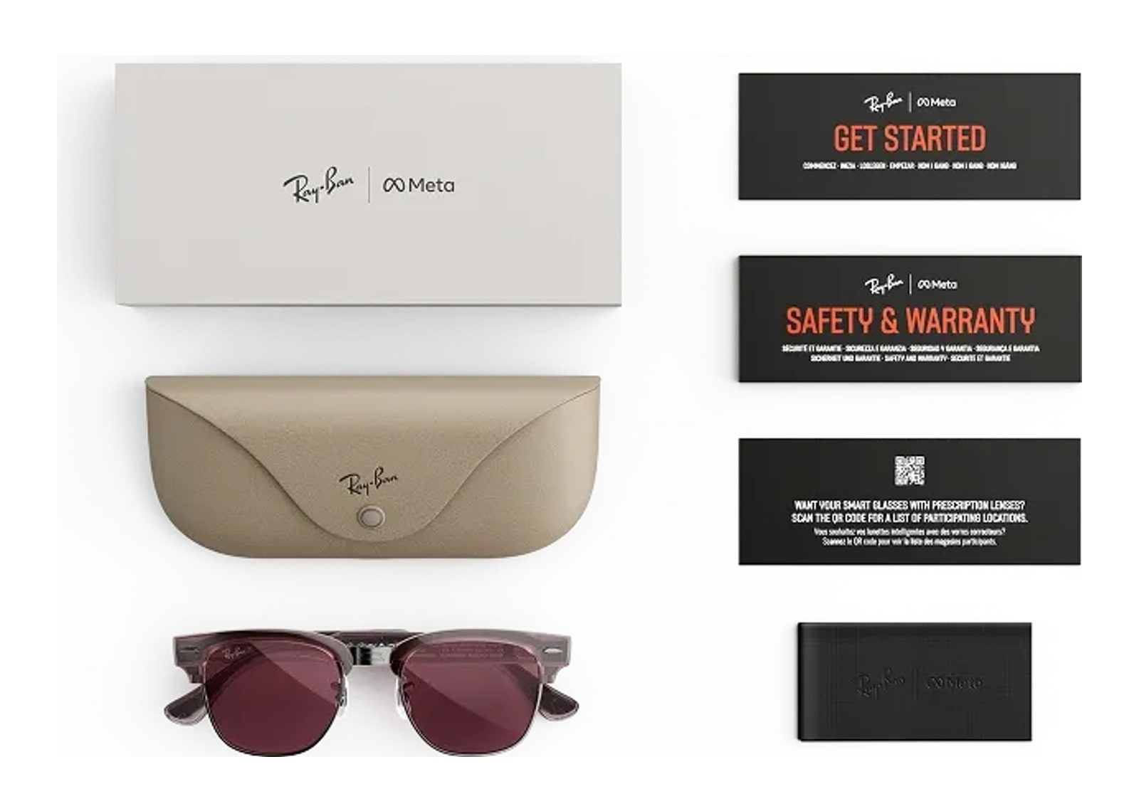 Ray-Ban Meta Clubmaster Audio AI Smart Glasses Transitions Ruby Lens Orchid - görsel 4