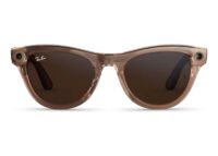 Ray-Ban Meta Skyler Gen 2 AI Smart Glasses Brown Transitions Lens Shiny Transparent Peach