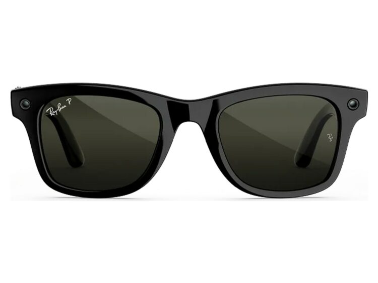 Ray-Ban Meta Wayfarer Gen 3 AI Smart Glasses Polarized Green Lens Shiny Black