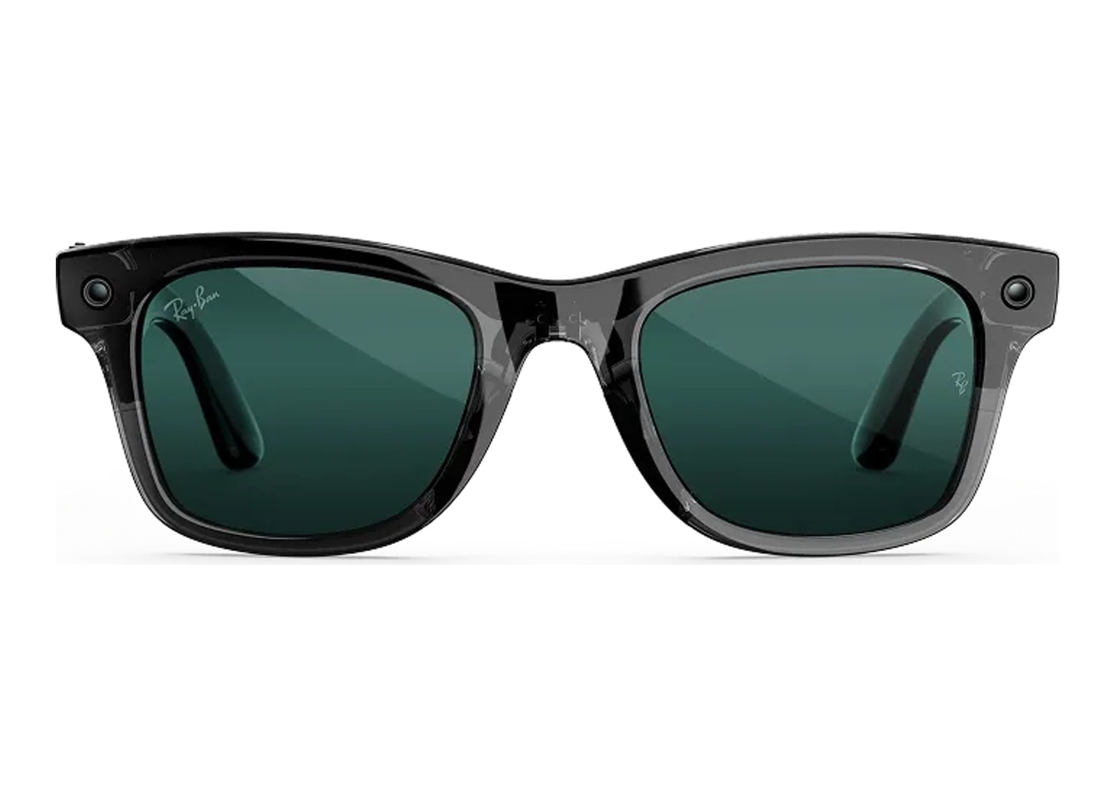 Ray-Ban Meta Wayfarer Gen 3 AI Smart Glasses Transitions Aquamarine Lens Transparent Black