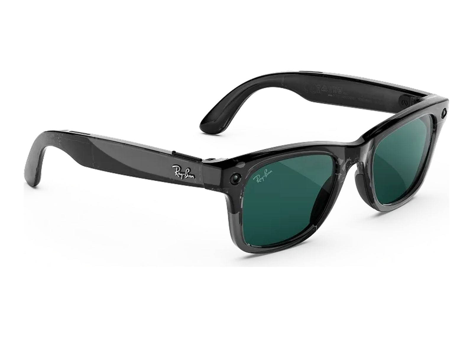 Ray-Ban Meta Wayfarer Gen 3 AI Smart Glasses Transitions Aquamarine Lens Transparent Black - görsel 2