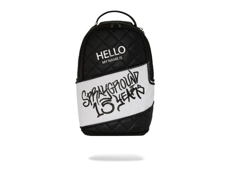 Sprayground Hello My Name Is 15 Years Quilted Backpack