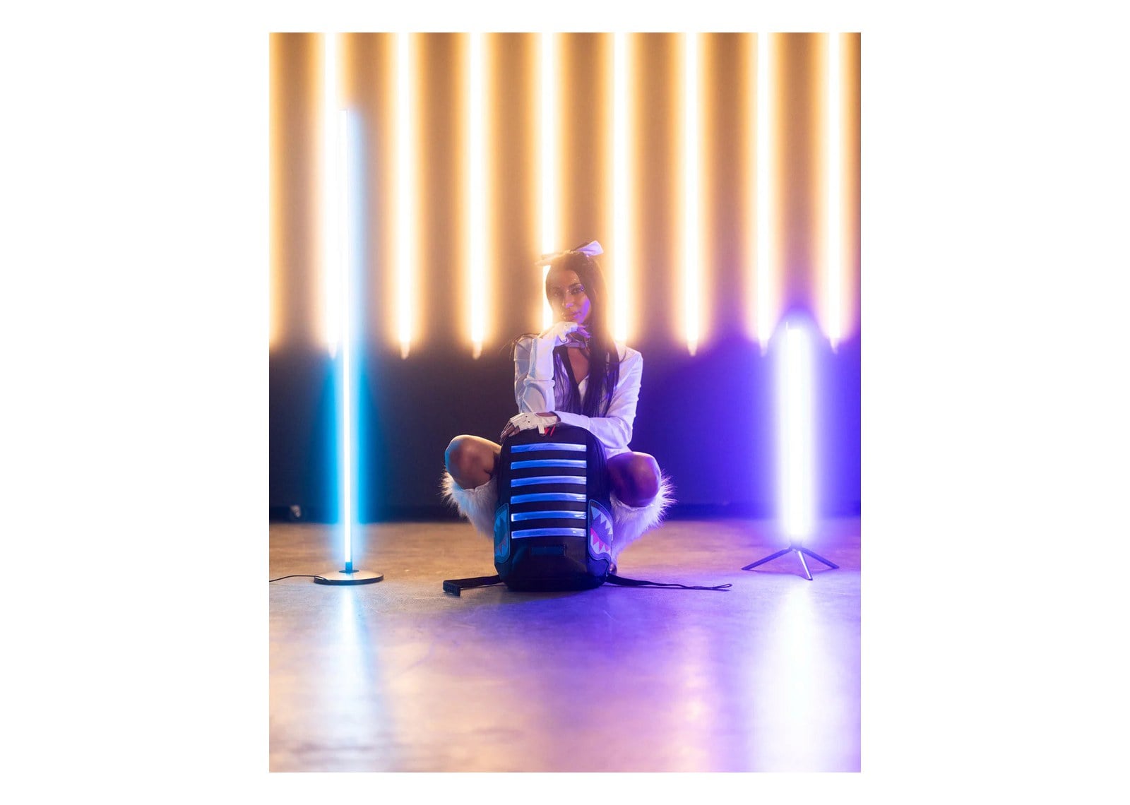 Sprayground Led Stripe Sharks DLX Backpack - görsel 4