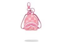 Sprayground Pink New Check Faces Backpack Keychain