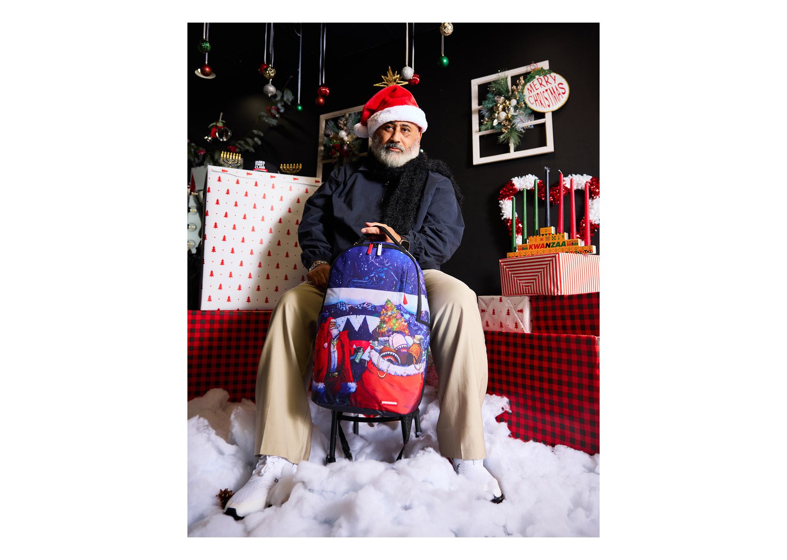Sprayground Santa Big Bag Stacks Backpack - görsel 2