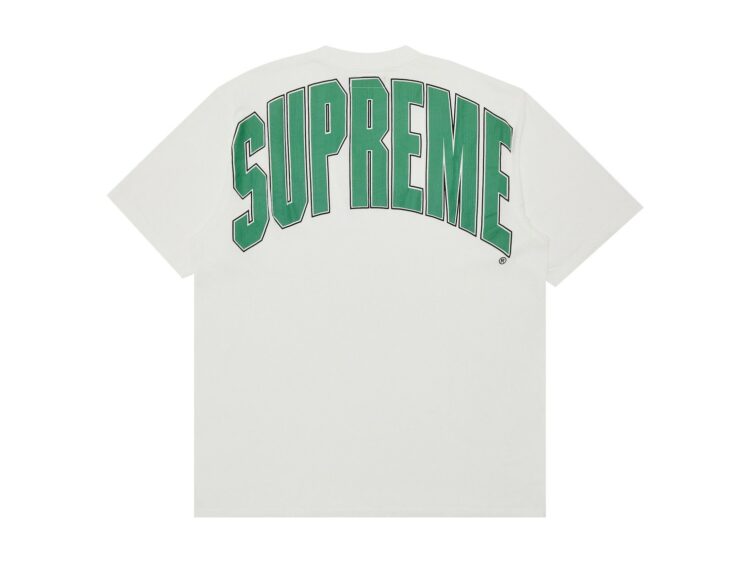 Supreme Cracked Back Arc Short-Sleeve Top White