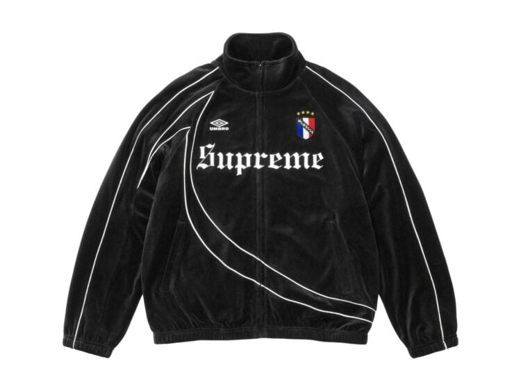 Supreme x Umbro Velour Track Jacket Black
