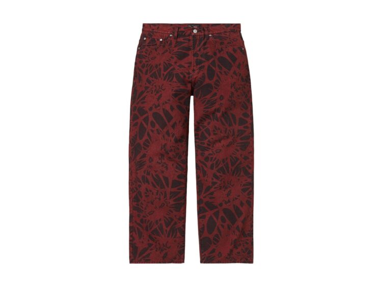 Supreme x Ys Baggy Jean Overdyed Red
