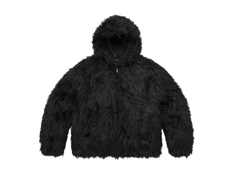 Supreme x Ys Faux Fur Windstopper Hooded Bomber Jacket Black