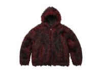 Supreme x Ys Faux Fur Windstopper Hooded Bomber Jacket Red