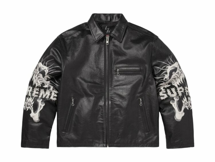 Supreme x Ys Leather Jacket Black