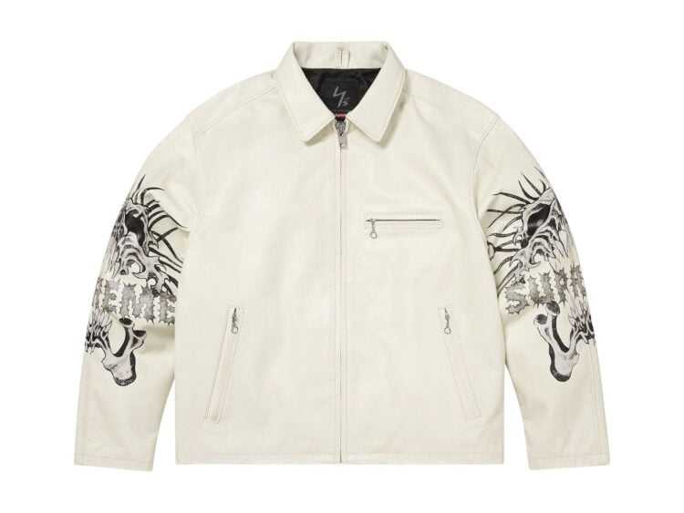 Supreme x Ys Leather Jacket White