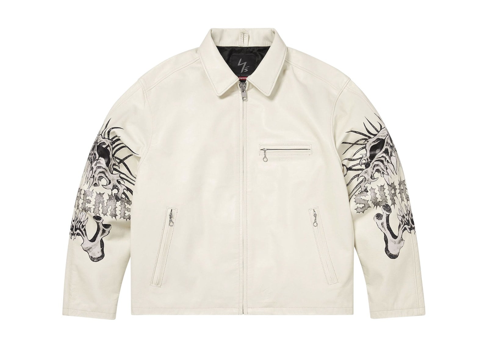Supreme x Ys Leather Jacket White