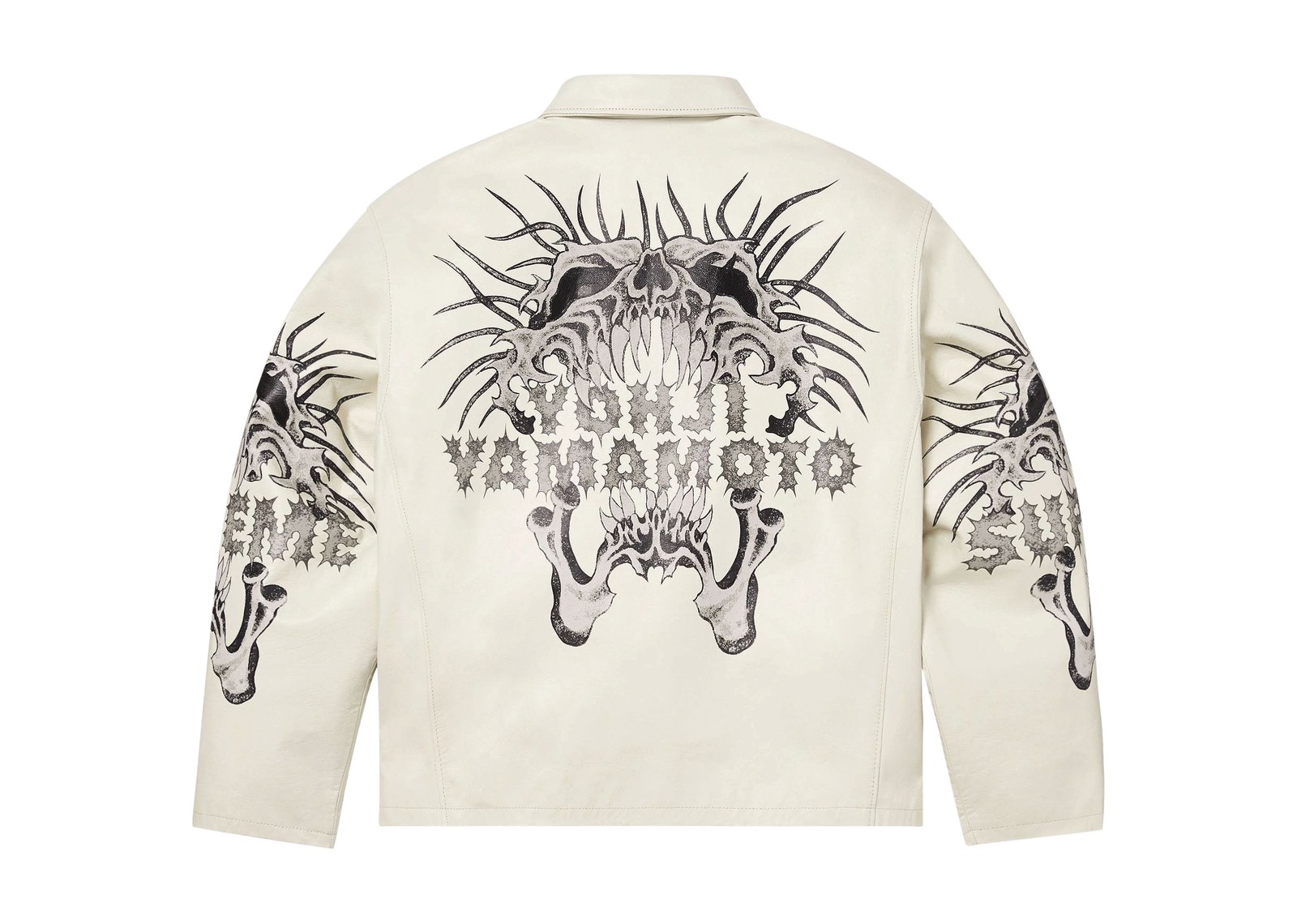 Supreme x Ys Leather Jacket White - görsel 2