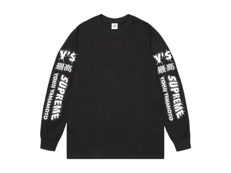 Supreme x Ys Long-Sleeve Tee Black