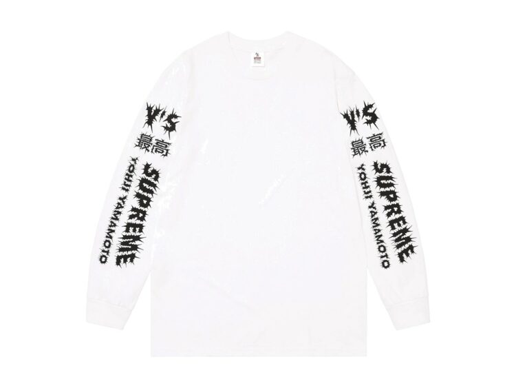 Supreme x Ys Long-Sleeve Tee White