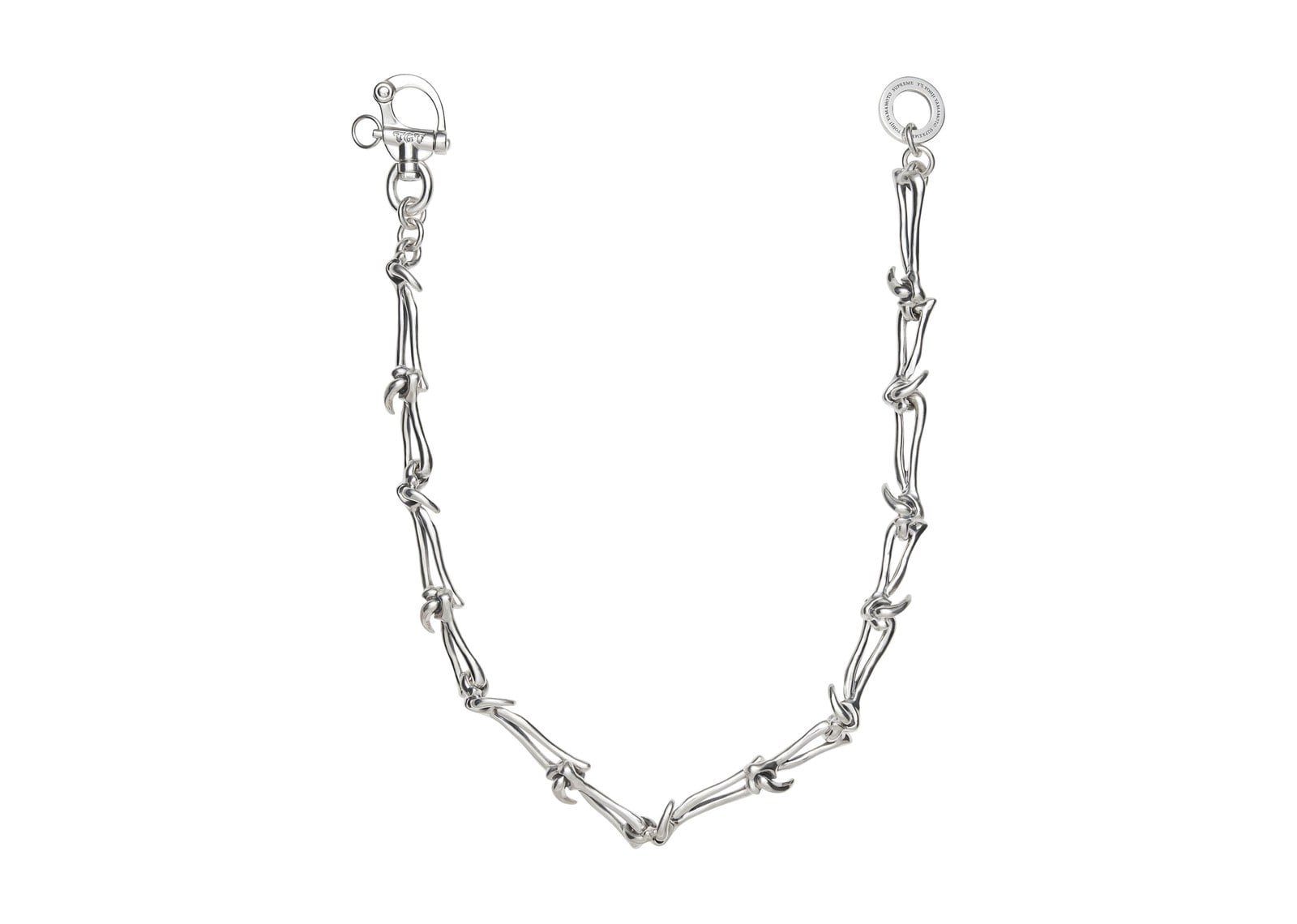 Supreme x Ys Silver Wallet Chain Silver