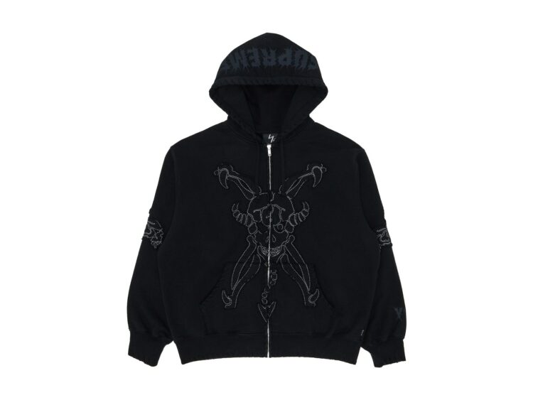 Supreme x Ys Zip Up Hooded Sweatshirt Black