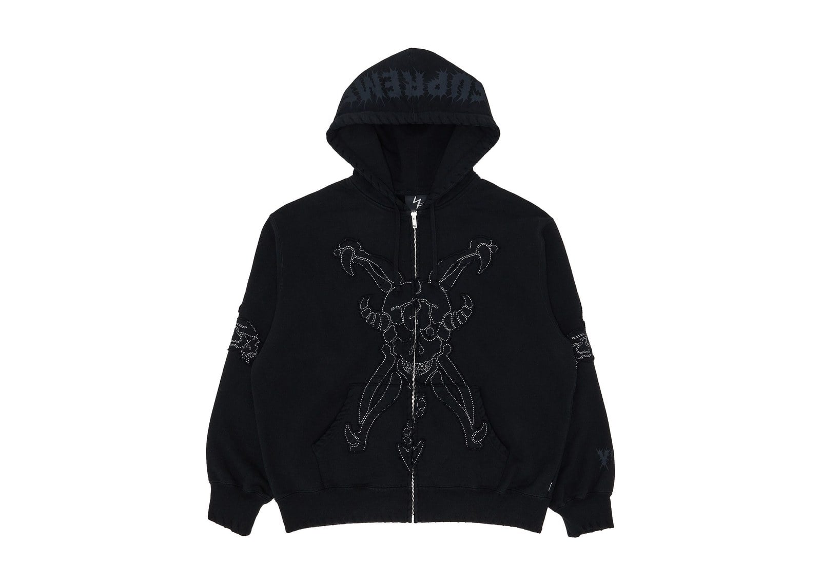Supreme x Ys Zip Up Hooded Sweatshirt Black