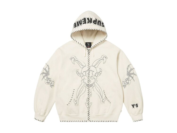 Supreme x Ys Zip Up Hooded Sweatshirt White