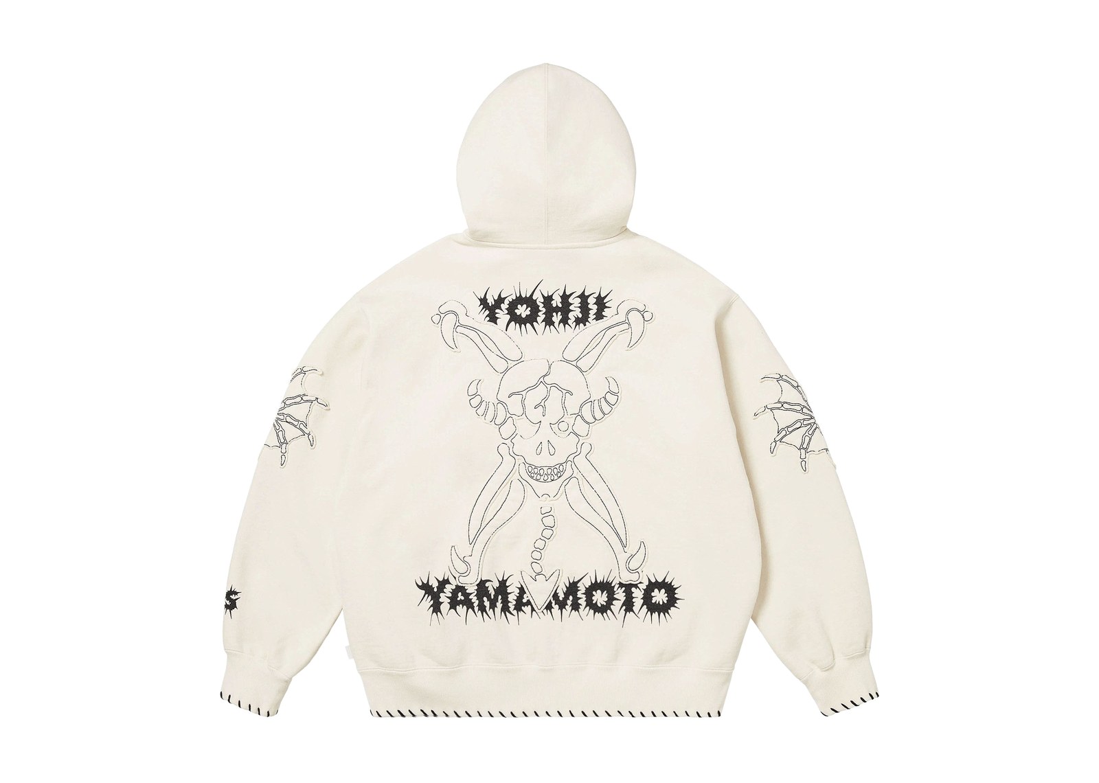 Supreme x Ys Zip Up Hooded Sweatshirt White - görsel 2